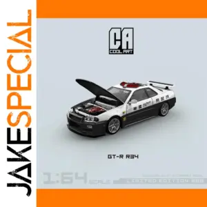 TIME MICRO 1:64 GT-R R34 Police Diecast Model