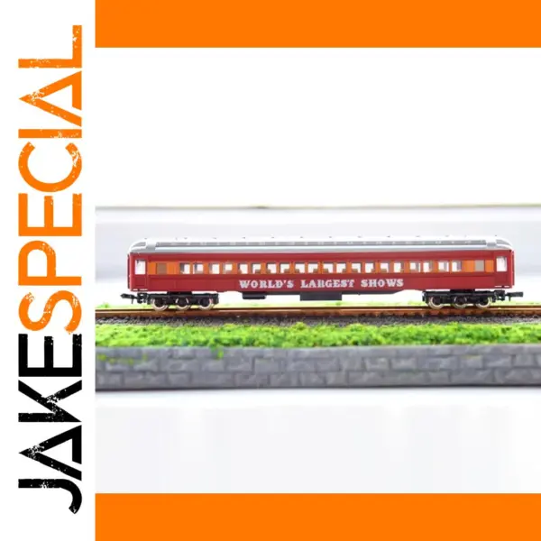 Red Six-Axle N Scale Bus Model for Collection
