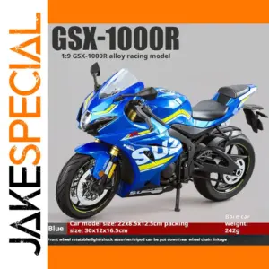 1:9 Scale Suzuki GSX-R1000R Diecast Motorcycle Toy