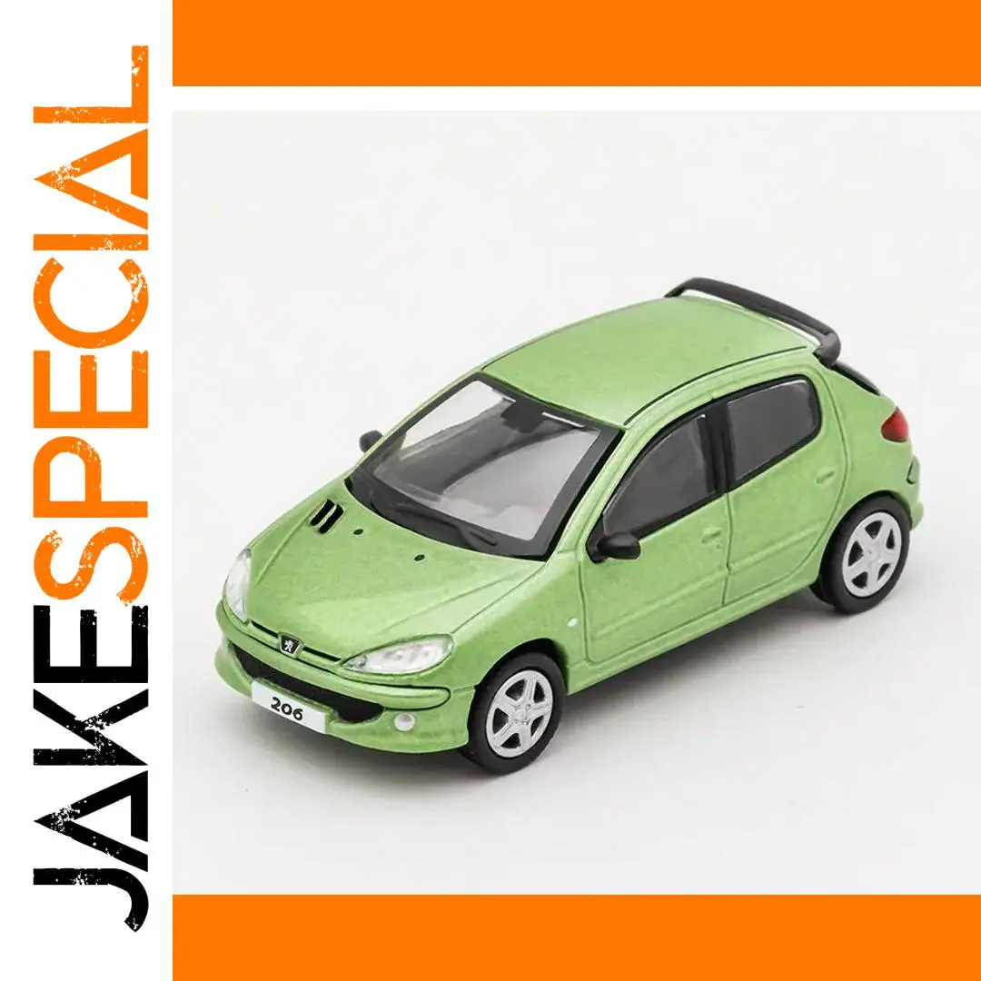 Peugeot 206 Green 1:64 Diecast Model Car 1 Peugeot 206 Green 1:64 Diecast Model Car