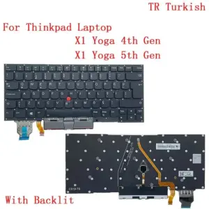 Backlit Spanish Keyboard for Lenovo ThinkPad X1 Yoga 32 87d9d458 no logo