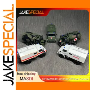 MASDI 1:64 Mercedes Unimog Off Road Caravan Model