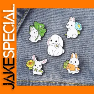 Cute Rabbit Enamel Pin Brooch for Women