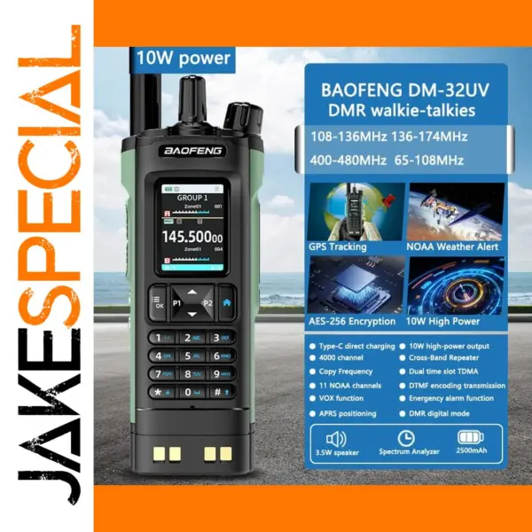 BAOFENG DM32 Walkie Talkie with GPS 10W