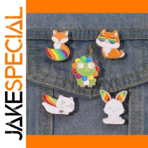 Rainbow LGBT Animal Enamel Pin Set