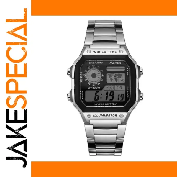 Casio Digital Wristwatch with World Time Feature