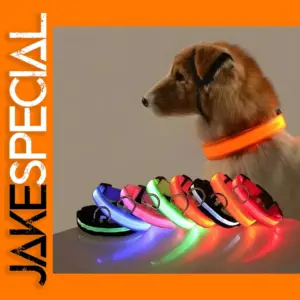 LED Dog Collar Nylon Night Safety Light