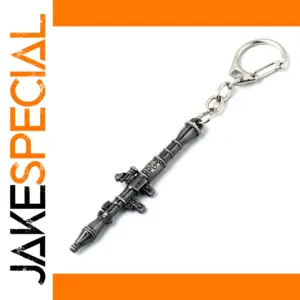 Metal Rifle Keychain with Detailed Finish