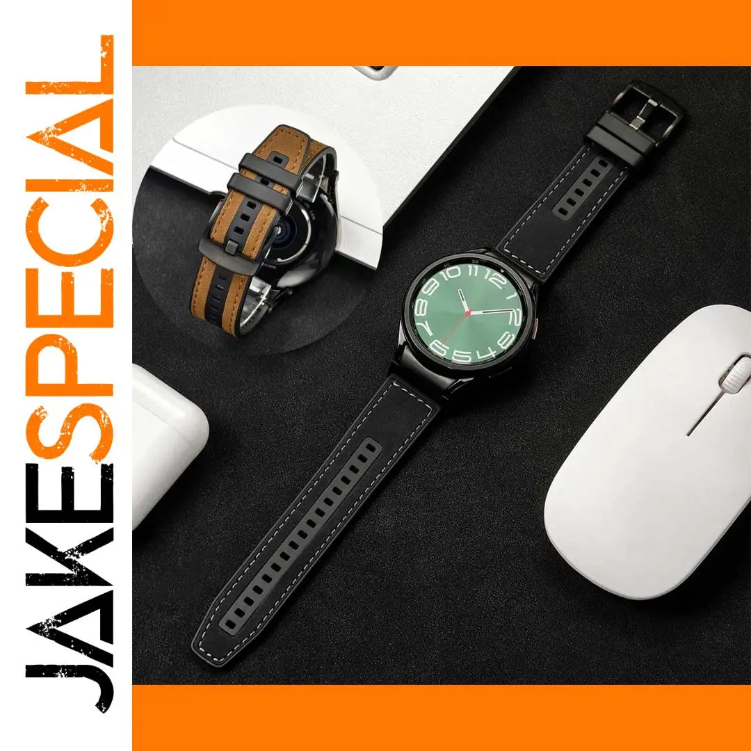 22mm Leather & Silicone Band for Samsung Galaxy Watch 6/5 1 22mm Leather & Silicone Band for Samsung Galaxy Watch 6/5