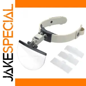 Headband Magnifier with LED Lights and Multiple Lenses