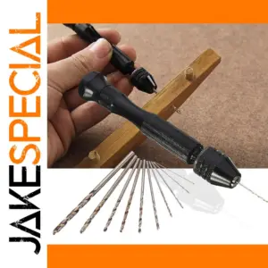 Mini Aluminum Hand Drill with Twist Bits Set