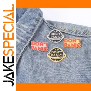 Don't Panic Enamel Metal Pins for Women Lapel Badge