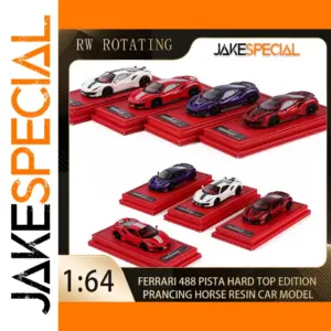 RW Rotating 1:64 Ferrari 488 Pista Resin Car Model