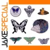 Gothic Skull Butterfly Enamel Brooch