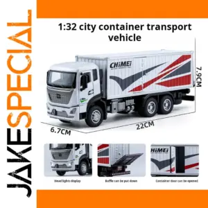 1/32 Diecast Container Truck Model with Sound and Light