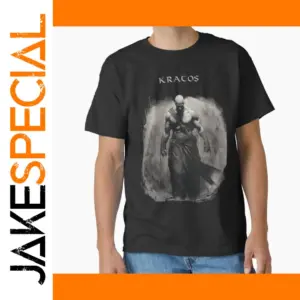 80s God of War Kratos Men’s T-Shirt Large Sizes