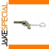 Vintage Revolver Shaped Metal Keychain