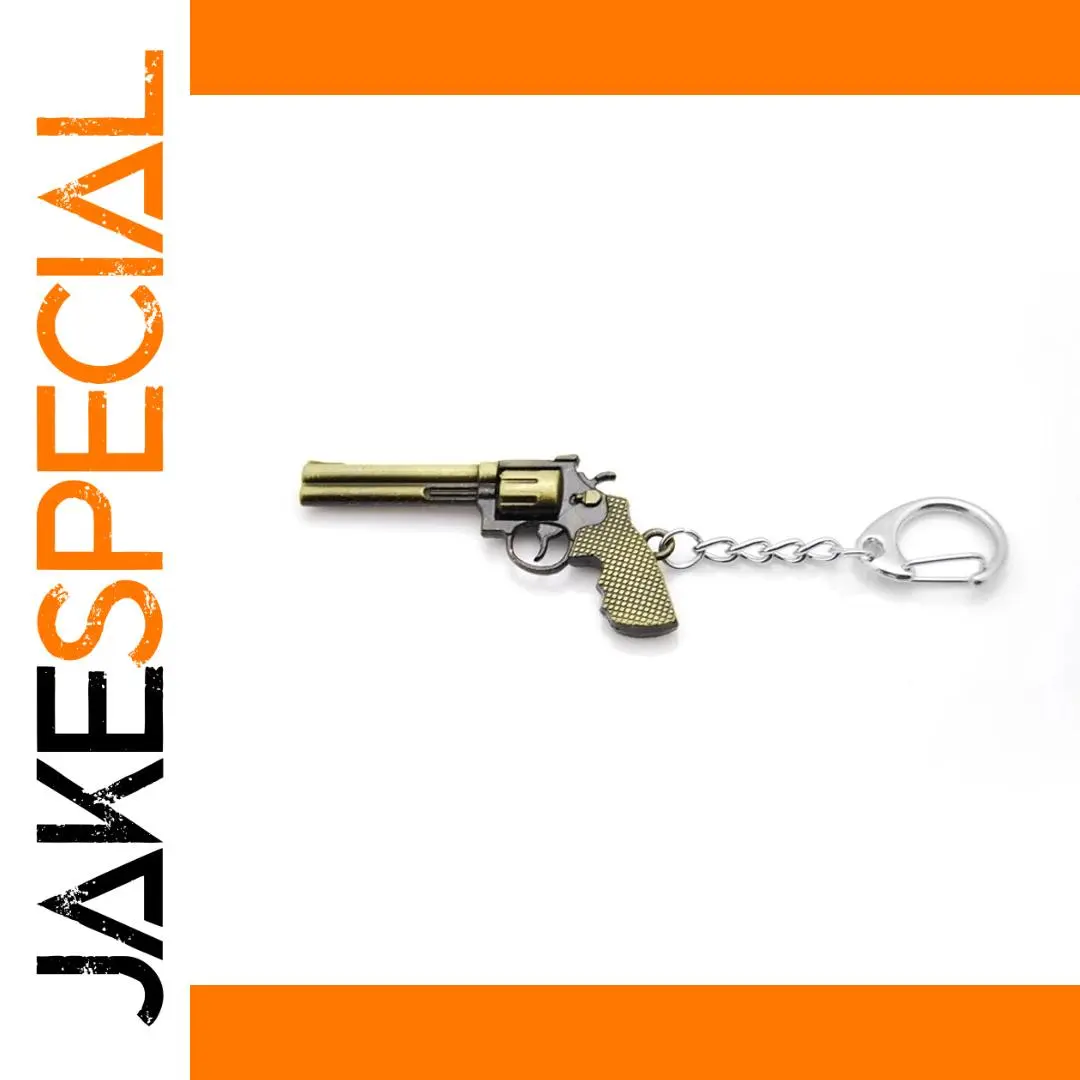 Vintage Revolver Shaped Metal Keychain 1 Vintage Revolver Shaped Metal Keychain