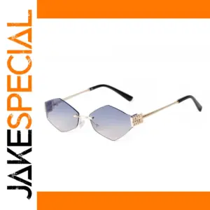 Hexagon Rimless Sunglasses for Men Women