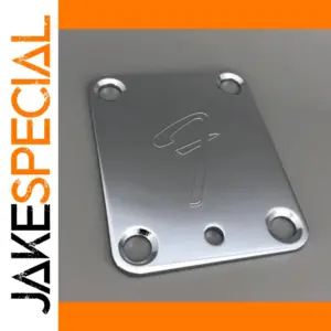 Fender Chrome Guitar Neck Plate with Engraved Design