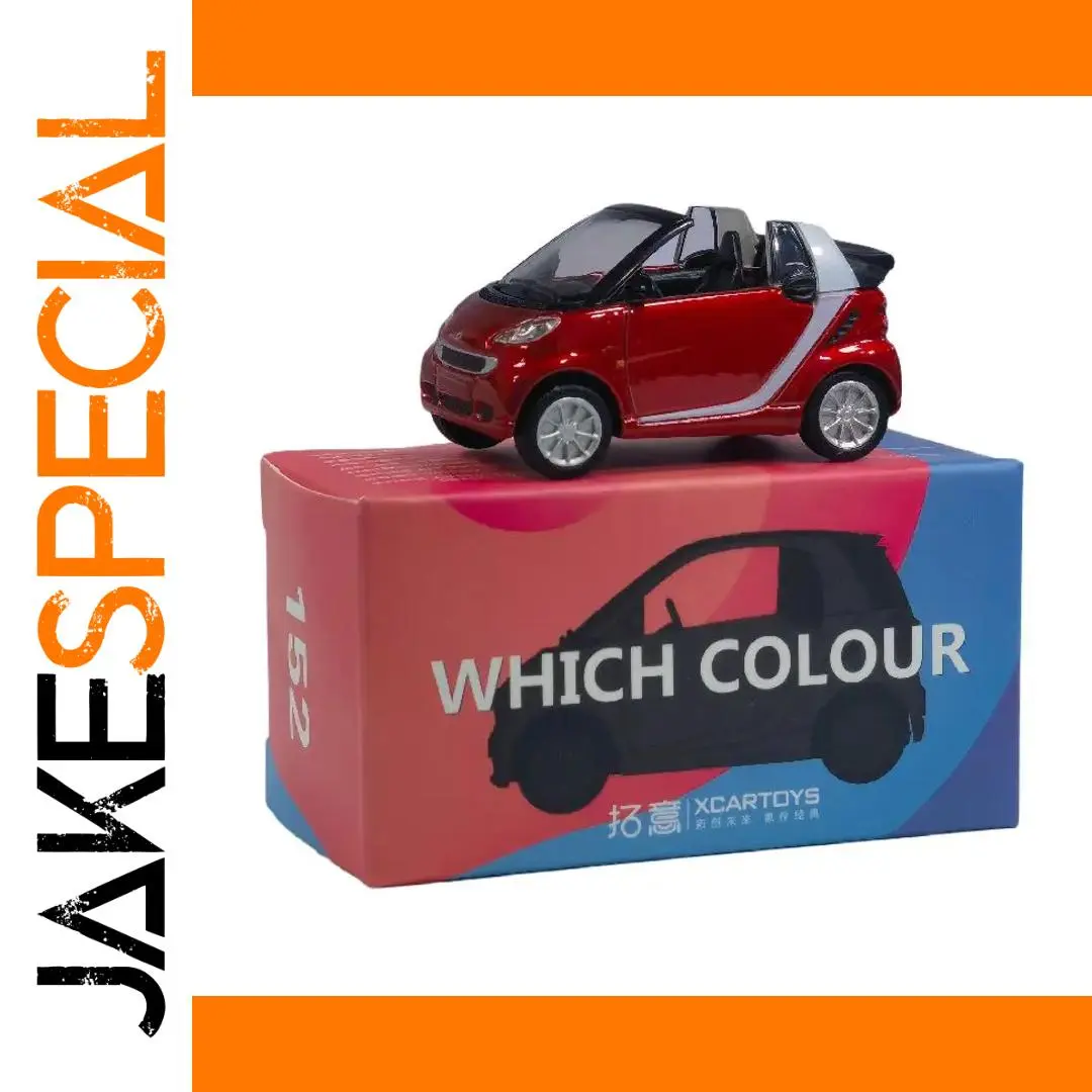 1:64 Red Smart Fortwo Diecast Model 1 1:64 Red Smart Fortwo Diecast Model
