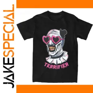 Terrifier Art Clown Heart Graphic T-Shirt Women
