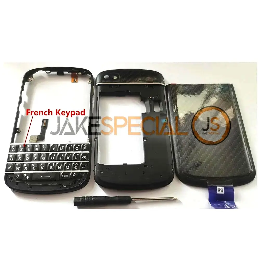 Black Q10 Full Housing and Keypad Replacement for Blackberry Q10 6 Black Q10 Full Housing and Keypad Replacement for Blackberry Q10 - Image 6