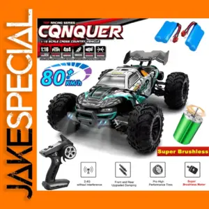 High-Speed 1:16 RC Off-Road Truck with Brushless Motor