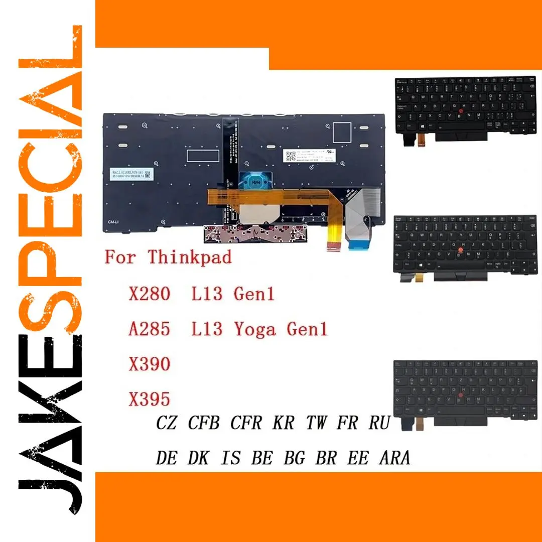 Black Backlit Keyboard for Lenovo ThinkPad L13 Yoga 1 Black Backlit Keyboard for Lenovo ThinkPad L13 Yoga