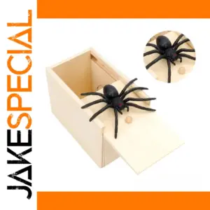 Funny Prank Wooden Spider Scare Box