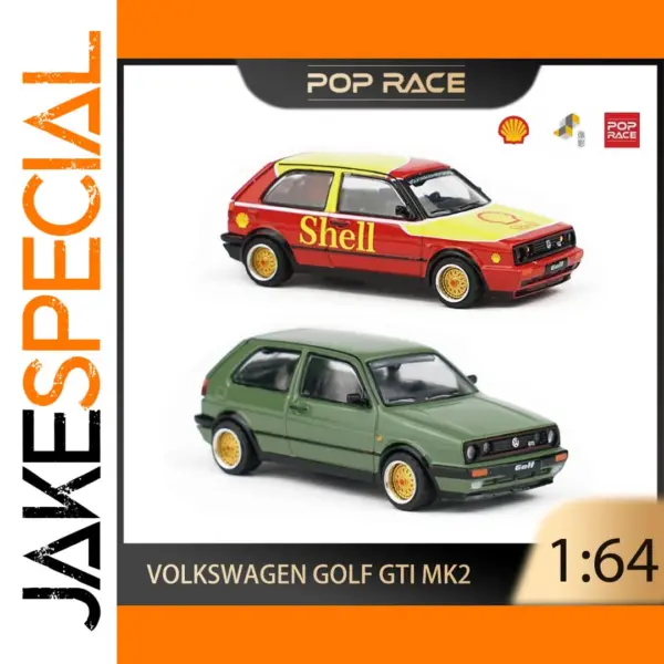 POPRACE TINY 1:64 VW Golf GTI Mk2 Diecast Model