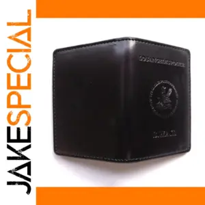 Black Leather US Police Badge ID Wallet
