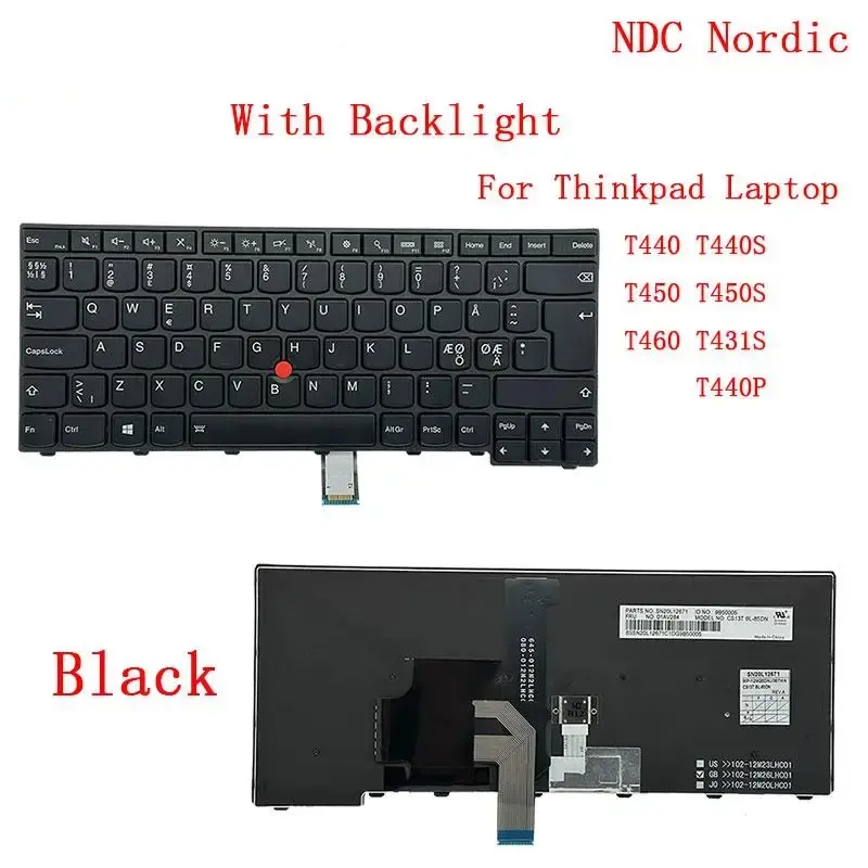Nordic Backlight Keyboard for Lenovo Thinkpad 8 Nordic Backlight Keyboard for Lenovo Thinkpad - Image 8