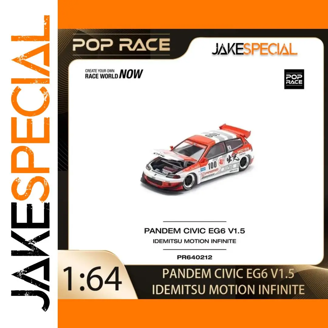 POP RACE Honda Civic EG6 1:64 Diecast Model 1 POP RACE Honda Civic EG6 1:64 Diecast Model