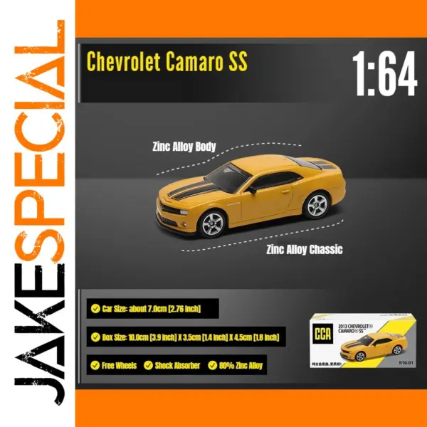 Chevrolet Camaro SS Yellow 1:64 Scale Model