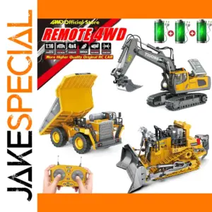 4WD RC Excavator with Heavy-Duty Features