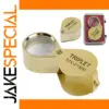 30X Folding Jewelry Magnifier with Gold Finish