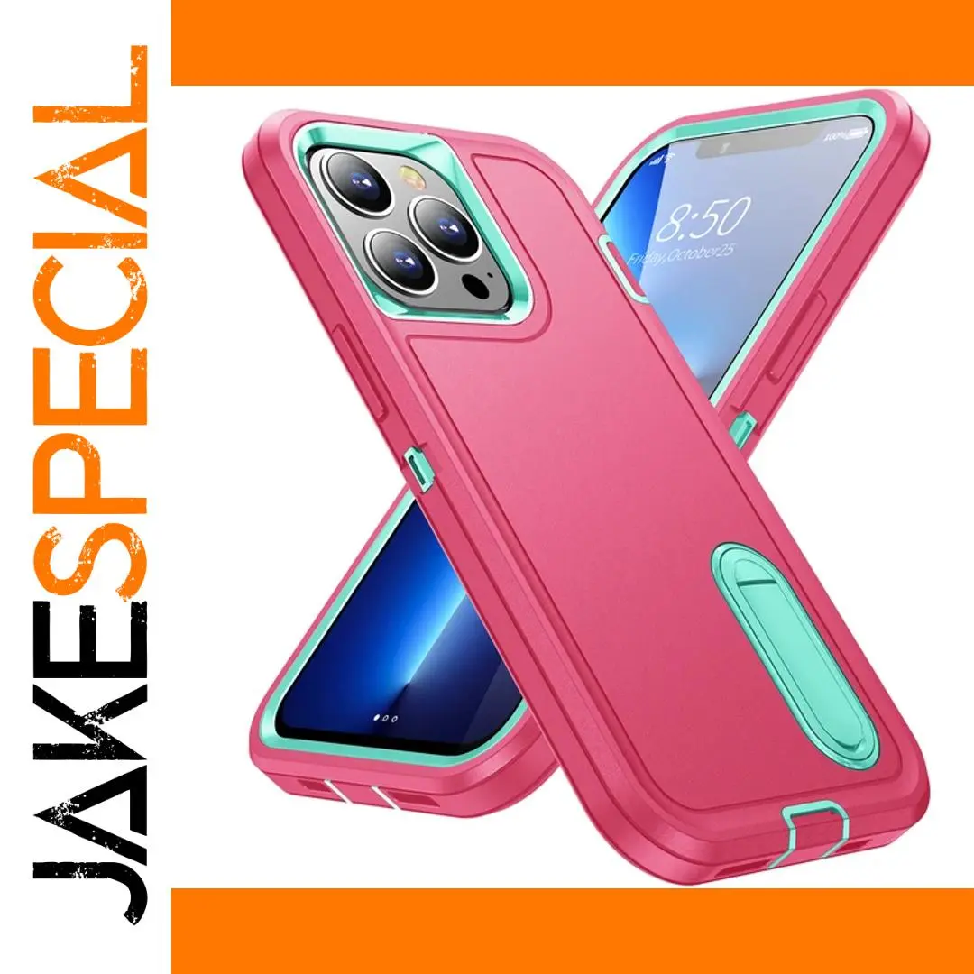Pink Kickstand Case for iPhone 15 1 Pink Kickstand Case for iPhone 15