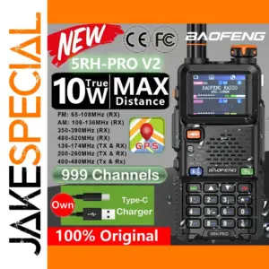 Baofeng 5RH PRO V2 GPS Walkie Talkie 10W
