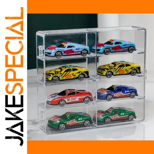 Acrylic Display Case for 8 Toy Cars