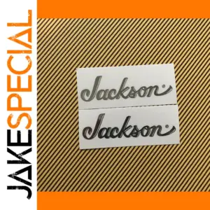 2Pcs Jackson Metal Headstock Decals for Guitars