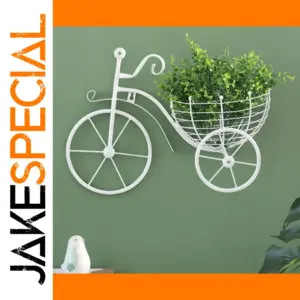 Vintage Bicycle Flower Basket Wall Art Decor