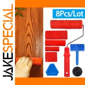 Rubber Wood Grain Texturing Tools Set for DIY Projects