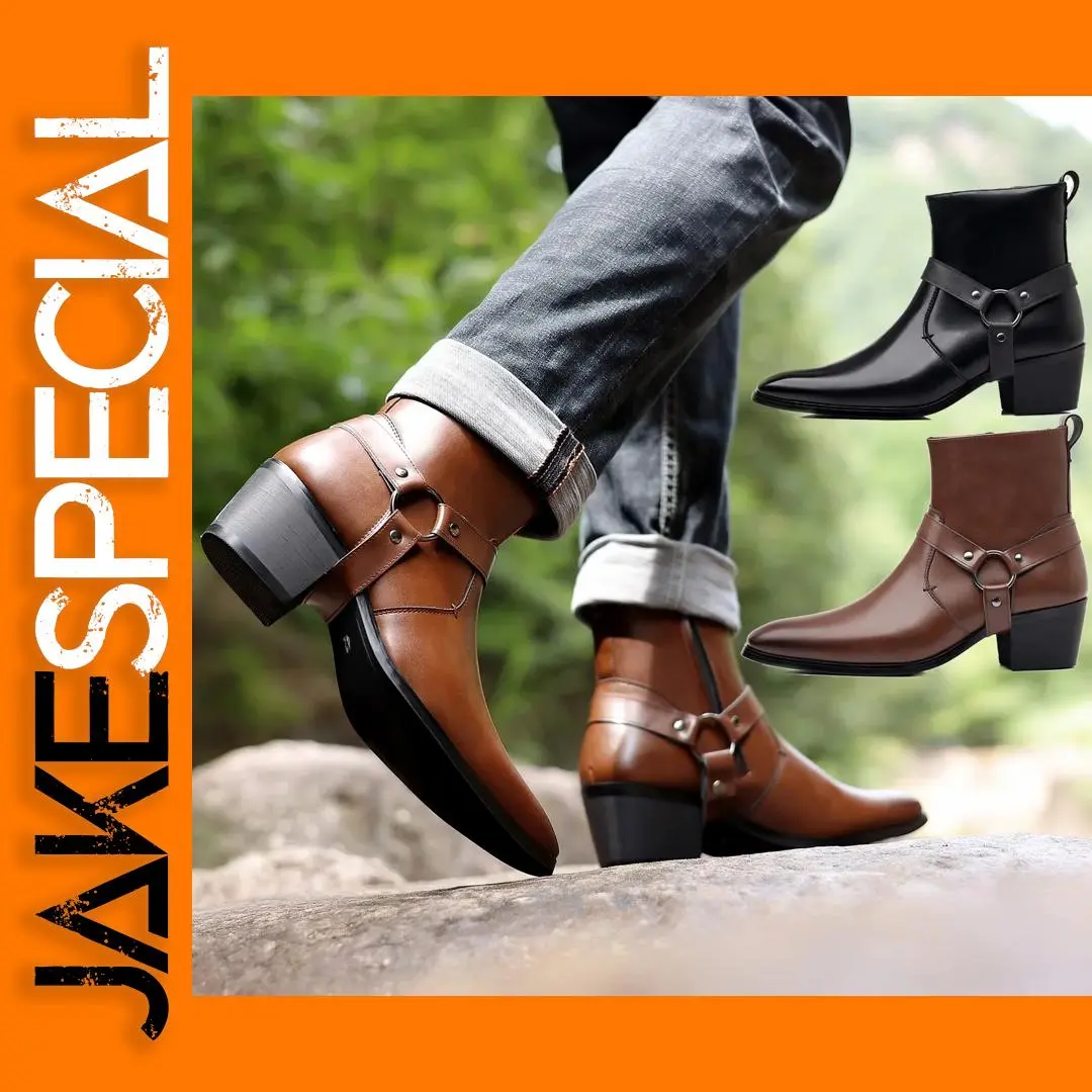 Men's Classic Western Cowboy Knight Chelsea Boots Model 9093 1 Men's Classic Western Cowboy Knight Chelsea Boots Model 9093