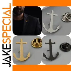 Hip-Hop Sailboat Gold-Plated Lapel Pin