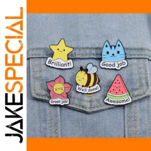 Cute Animal Plants Enamel Pins Brooches Set