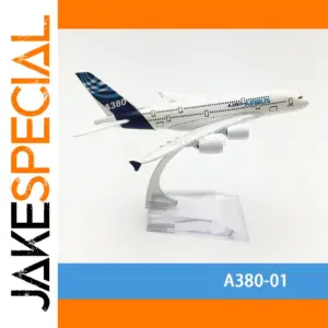 Airbus A380 Diecast Model with Display Stand
