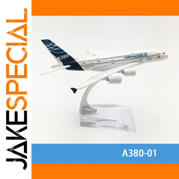 Airbus A380 Diecast Model with Display Stand