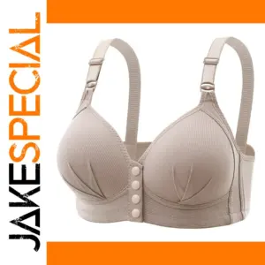 Large Front Buckle Push-Up Women's Bra
