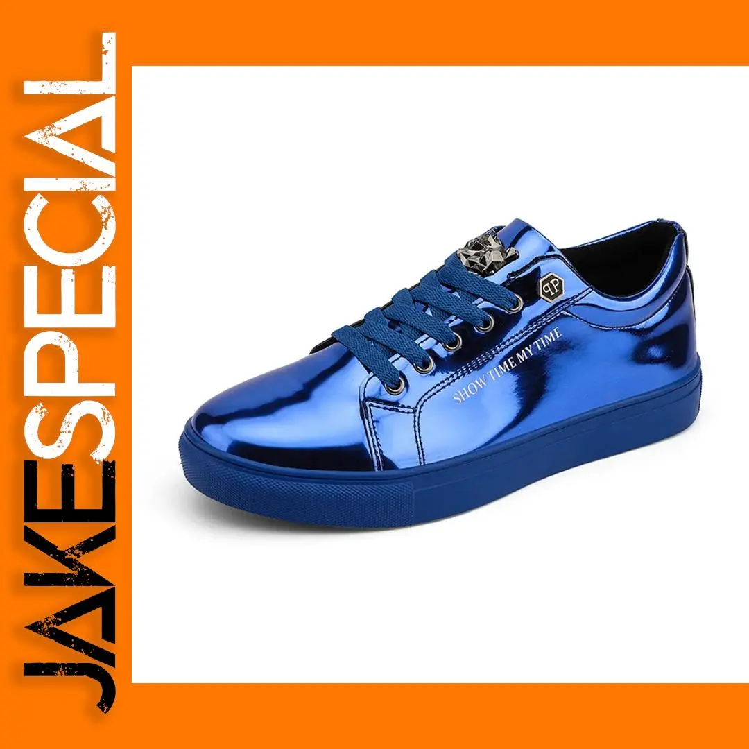 Men's Patent Leather Casual Sneakers 47 1 Men's Patent Leather Casual Sneakers 47